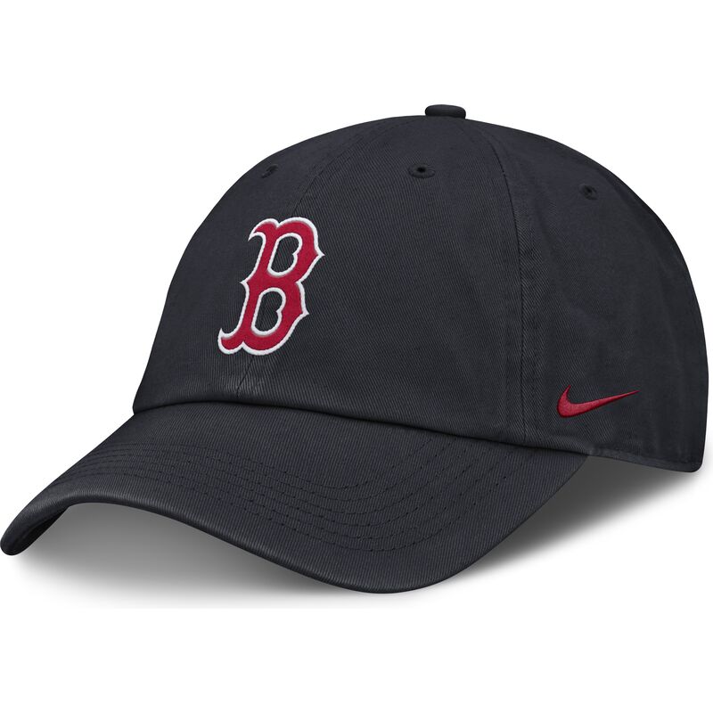 justerbar-marinebla-buet-kasket-til-dreng-club-unstructured-organic-cotton-fra-boston-red-sox-mlb-fra-nike
