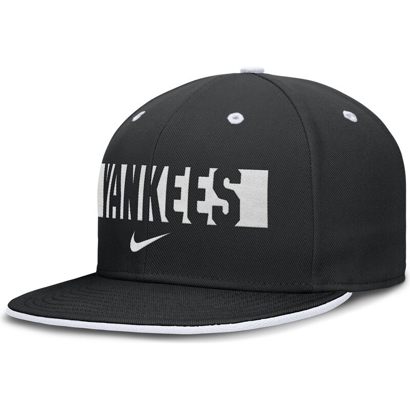 sort-flad-kasket-justerbar-primetime-dri-fit-true-structured-round-bill-fra-new-york-yankees-mlb-fra-nike