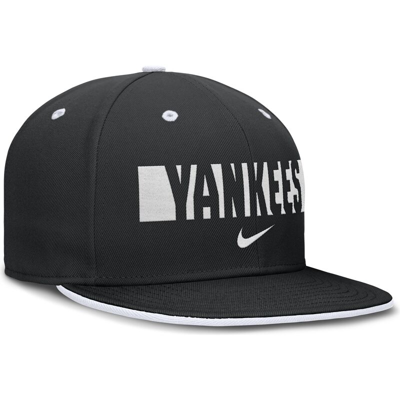 sort-flad-kasket-justerbar-primetime-dri-fit-true-structured-round-bill-fra-new-york-yankees-mlb-fra-nike