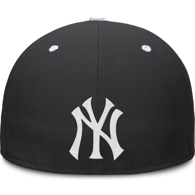 sort-flad-kasket-justerbar-primetime-dri-fit-true-structured-round-bill-fra-new-york-yankees-mlb-fra-nike