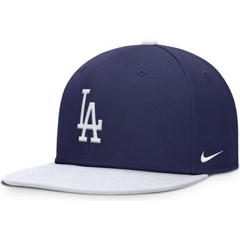 Flad blå og hvid snapback-kasket til dreng Dri-Fit Pro Structured Square Bill fra Los Angeles Dodgers MLB fra Nike
