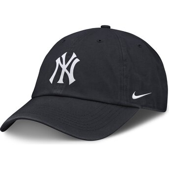 Justerbar marineblå buet kasket til dreng Club Unstructured Organic Cotton fra New York Yankees MLB fra Nike