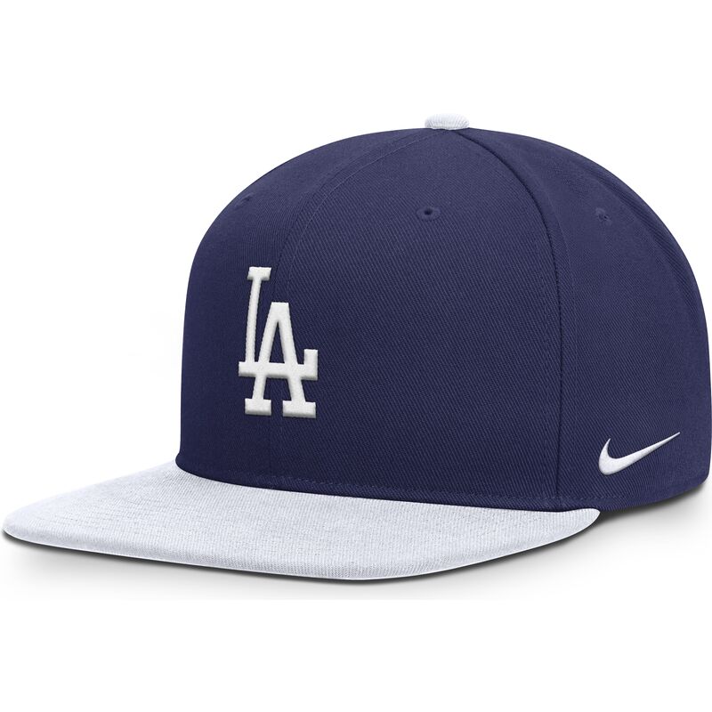 flad-bla-og-hvid-snapback-kasket-nike-dri-fit-pro-structured-square-bill-fra-los-angeles-dodgers-mlb-fra-nike