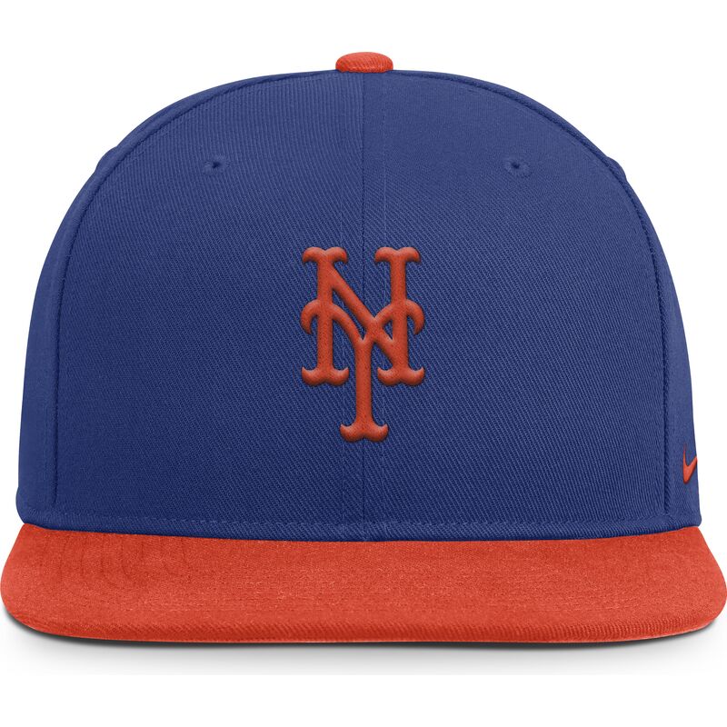 bla-og-orange-multifarvet-flad-snapback-kasket-dri-fit-pro-structured-square-bill-fra-new-york-mets-mlb-fra-nike
