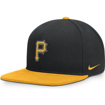Sort og gul flad snapback kasket Dri-Fit Pro Structured Square Bill fra Pittsburgh Pirates MLB fra Nike