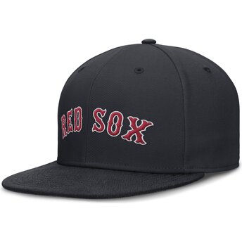 Flad marineblå justérbar kasket Dri-Fit True Structured Round Bill fra Boston Red Sox MLB fra Nike
