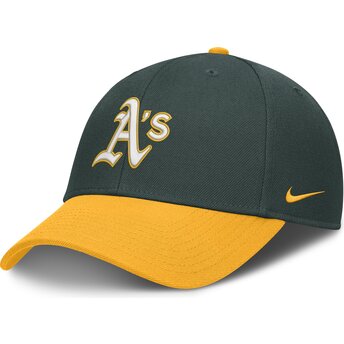 Kasketter buet grøn justerbar rem Dri-Fit Club Structured fra Oakland Athletics MLB af Nike