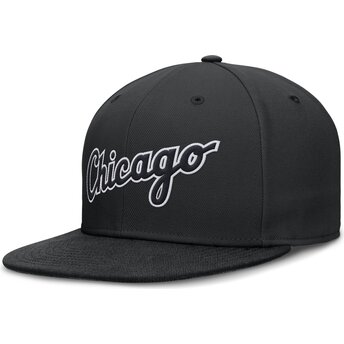 Sort fitted Dri-Fit True Structured Round Bill flad kasket fra Chicago White Sox MLB fra Nike