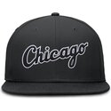 gorra-plana-negra-ajustada-dri-fit-true-structured-round-bill-de-chicago-white-sox-mlb-de-nike