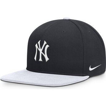 Flad kasket marineblå og hvid snapback Dri-Fit Pro Structured Square Bill fra New York Yankees MLB fra Nike