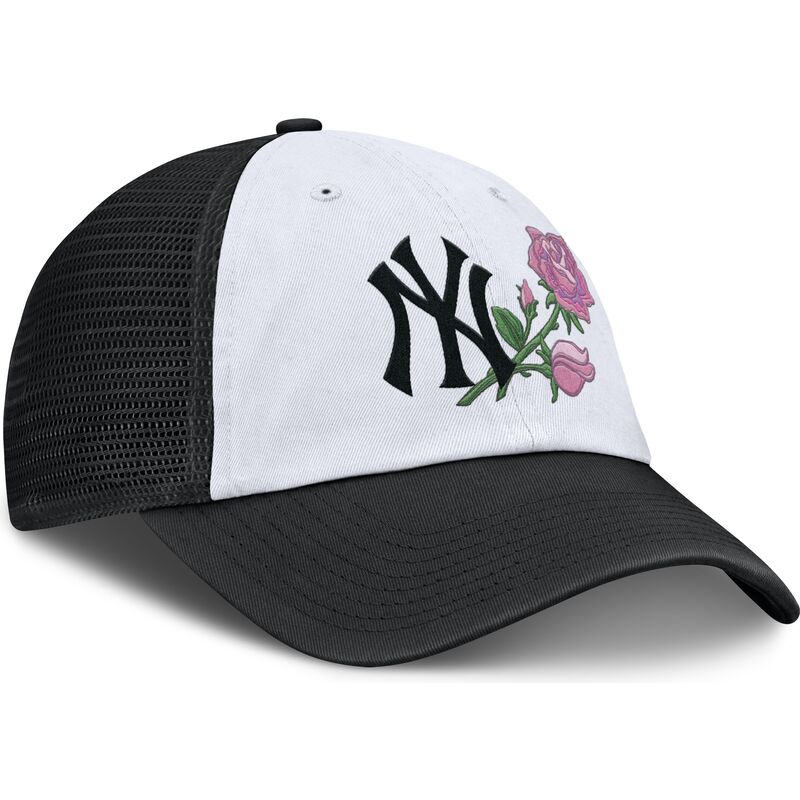 justerbar-sort-og-hvid-trucker-kasket-mothers-day-club-unstructured-fra-new-york-yankees-mlb-fra-nike