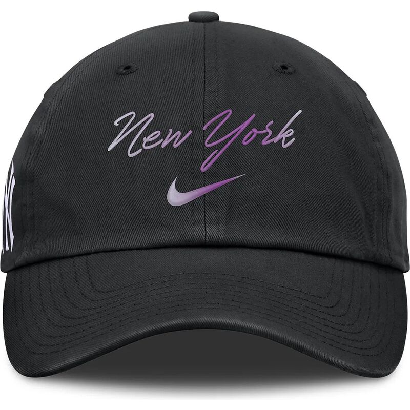 sort-justerbar-buet-kasket-mothers-day-club-unstructured-organic-cotton-fra-new-york-yankees-mlb-fra-nike