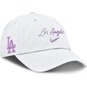 hvid-justerbar-buet-kasket-mothers-day-club-unstructured-organic-cotton-fra-los-angeles-dodgers-mlb-fra-nike
