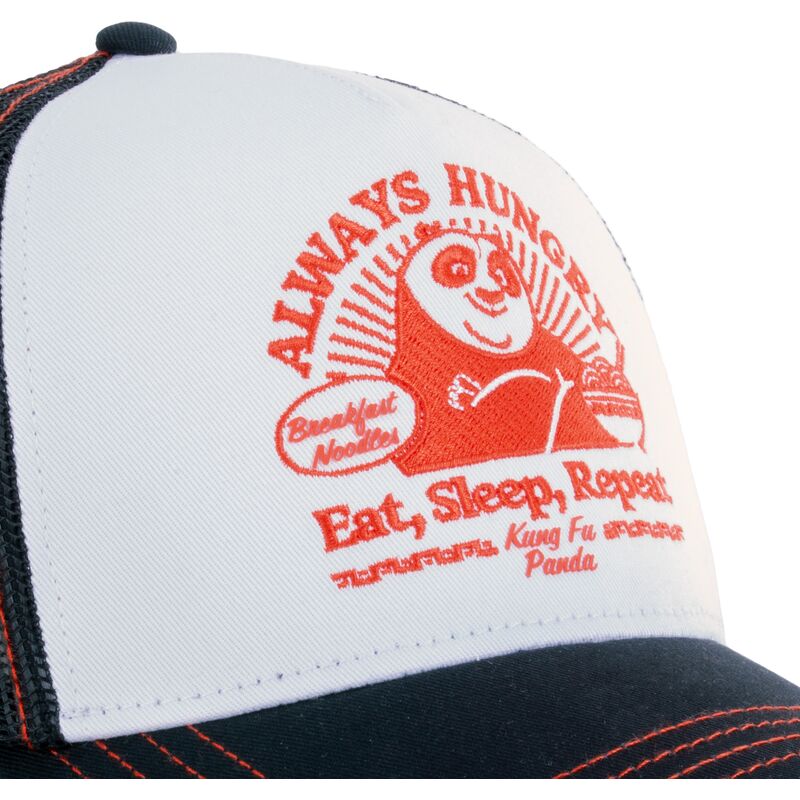 hvid-og-sort-trucker-kasket-po-always-hungry-kfp-takb-kung-fu-panda-fra-capslab