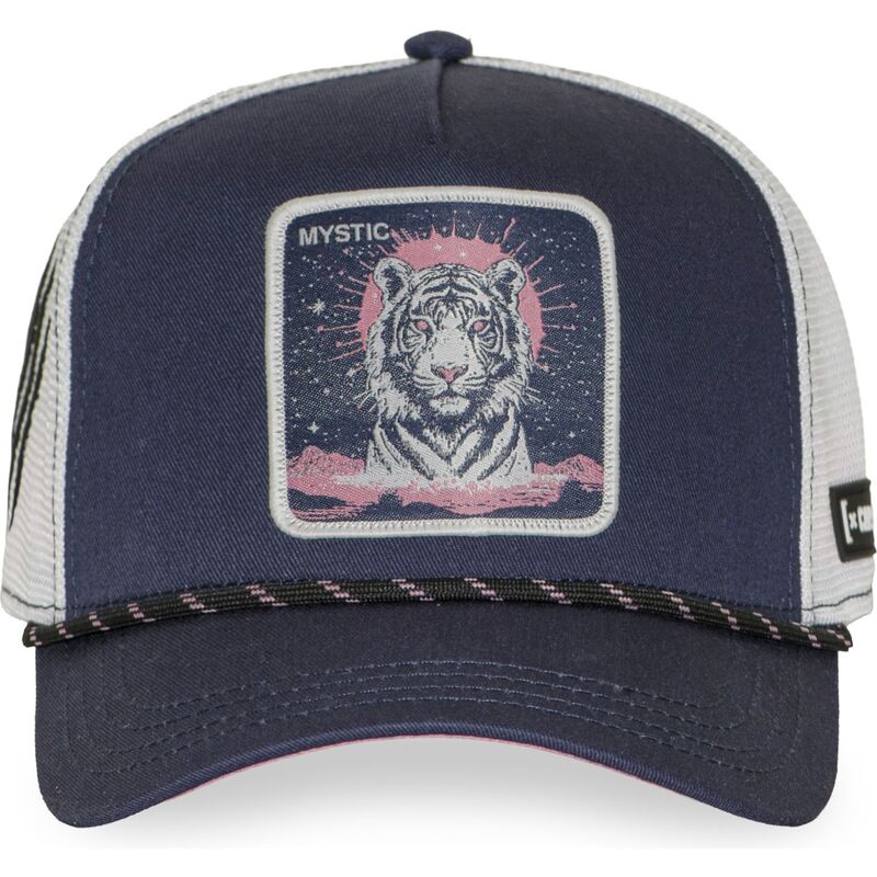 kasket-trucker-marinebla-og-hvid-tiger-bea3-mysb-beasts-fra-capslab