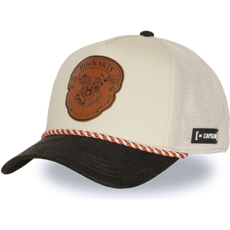 trucker-kasket-beige-og-sort-hogwarts-hp4-hogb-harry-potter-fra-capslab