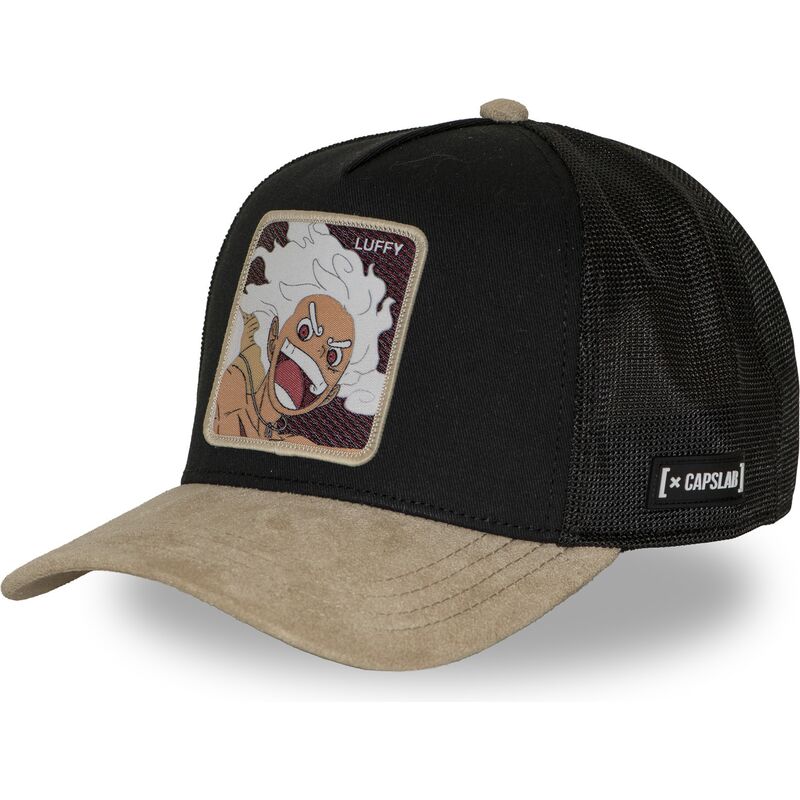 trucker-kasket-sort-og-beige-monkey-d-luffy-op7-g5b-one-piece-fra-capslab