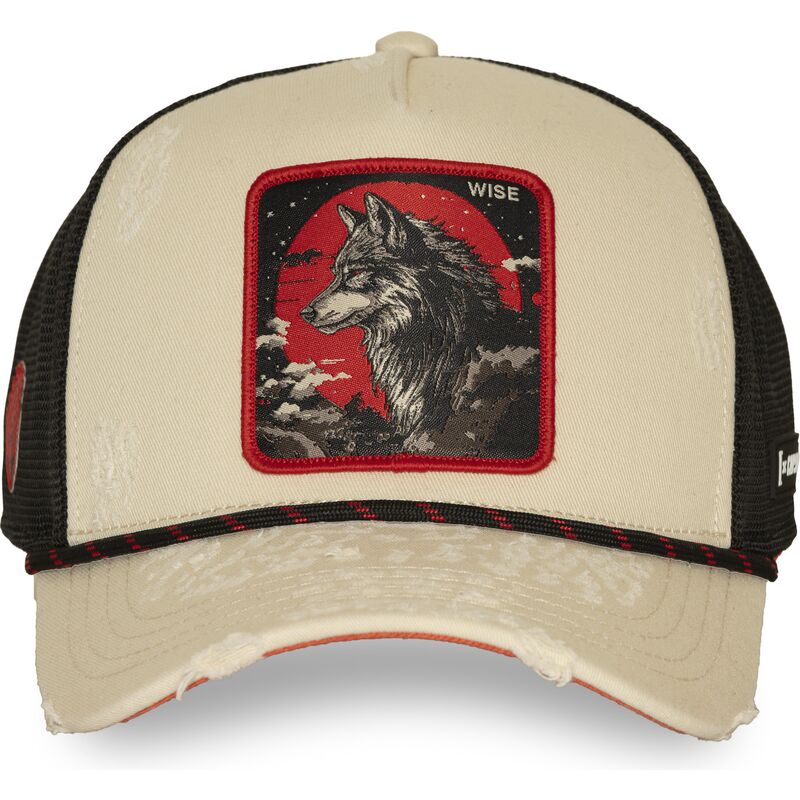 beige-og-sort-trucker-kasket-ulv-wise-bea3-wisb-beasts-fra-capslab
