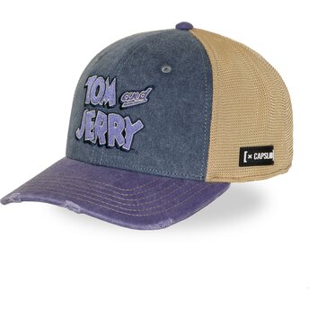 Multifarvet trucker kasket Tom og Jerry TAJ8 TAJB Looney Tunes fra Capslab