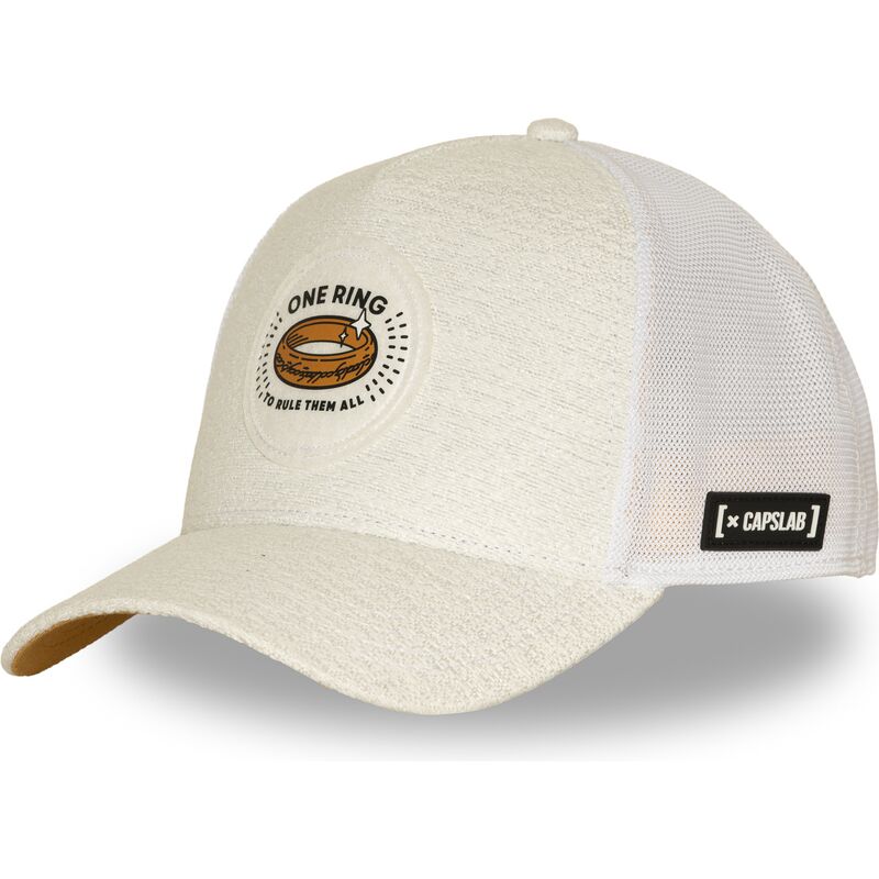 creme-og-hvid-trucker-kasket-unikke-ring-lotr2-pctrinb-ringenes-herre-fra-capslab