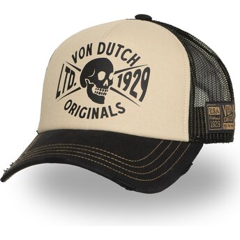 Kasketter buet beige snapback CREW28 af Von Dutch