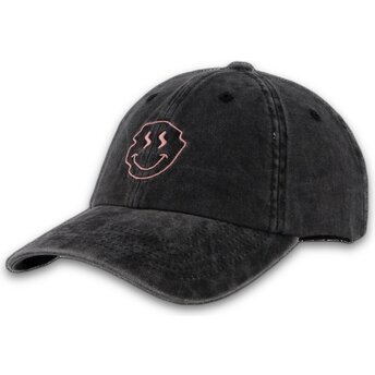 Kasketter buet sort justerbar rem Smiley Washed af Pica Pica
