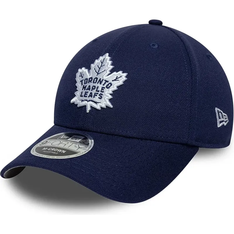 kasketter-buet-marinebla-snapback-9forty-m-crown-team-fra-toronto-maple-leafs-nhl-af-new-era