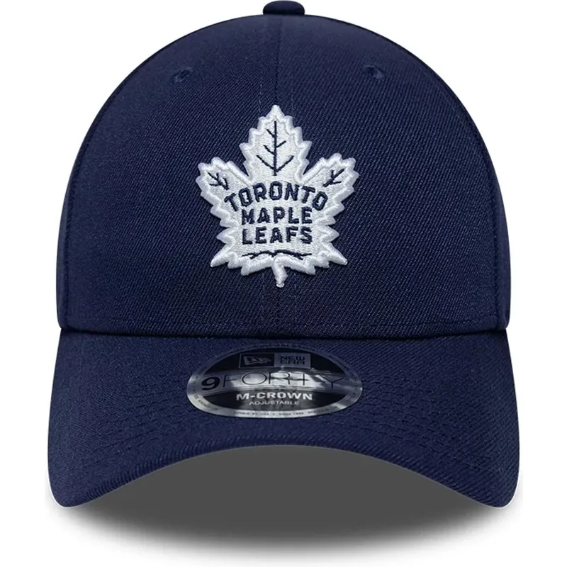 kasketter-buet-marinebla-snapback-9forty-m-crown-team-fra-toronto-maple-leafs-nhl-af-new-era