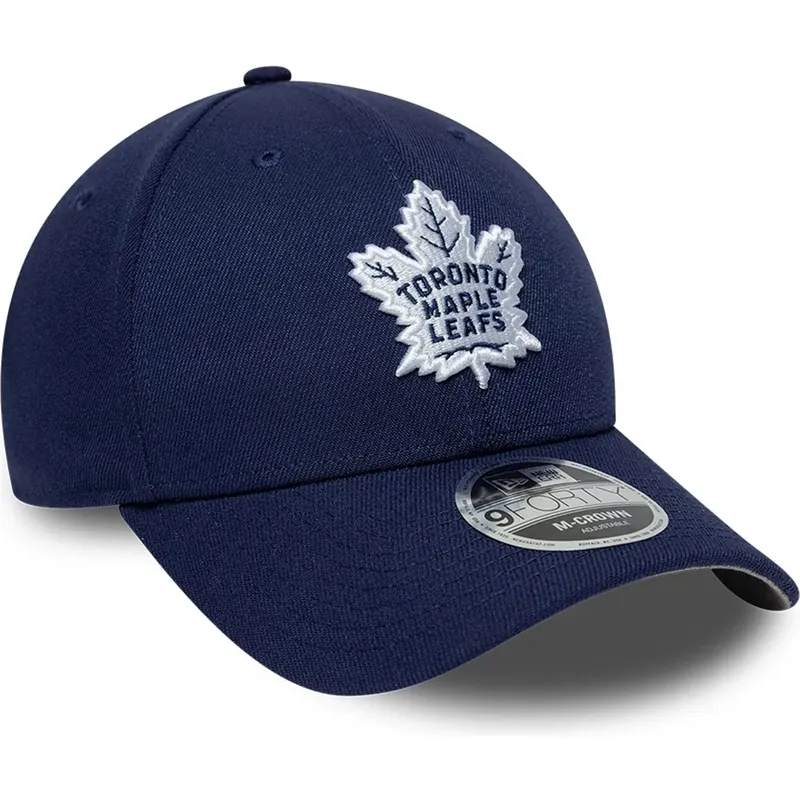 kasketter-buet-marinebla-snapback-9forty-m-crown-team-fra-toronto-maple-leafs-nhl-af-new-era