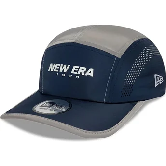 Kasketter buet 5 panel marineblå justerbar rem Runner Colour Block af New Era
