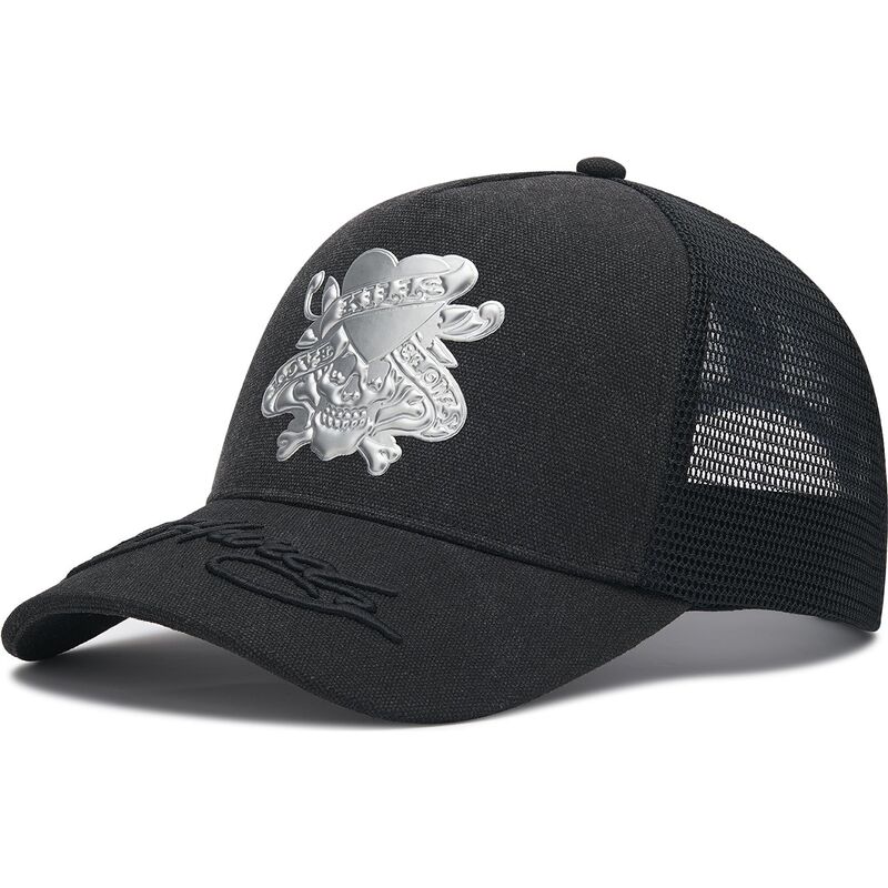 kasketter-buet-sort-snapback-love-kills-slowly-washed-af-ed-hardy