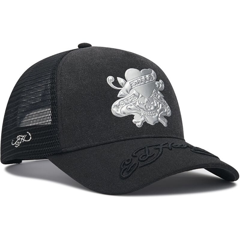 kasketter-buet-sort-snapback-love-kills-slowly-washed-af-ed-hardy