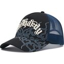 kasketter-buet-sort-snapback-flaming-af-ed-hardy