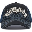 kasketter-buet-sort-snapback-flaming-af-ed-hardy