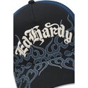 kasketter-buet-sort-snapback-flaming-af-ed-hardy