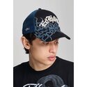 kasketter-buet-sort-snapback-flaming-af-ed-hardy