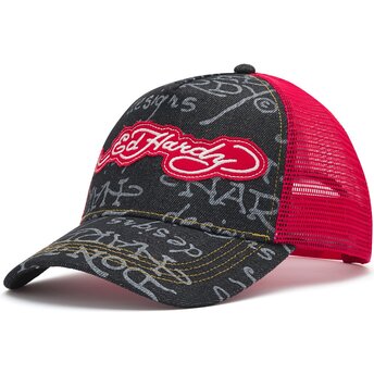Kasketter buet sort snapback Don Denim af Ed Hardy