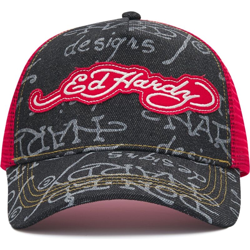 kasketter-buet-sort-snapback-don-denim-af-ed-hardy