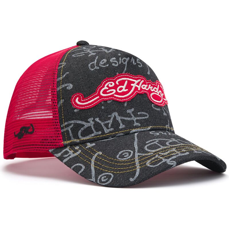 kasketter-buet-sort-snapback-don-denim-af-ed-hardy