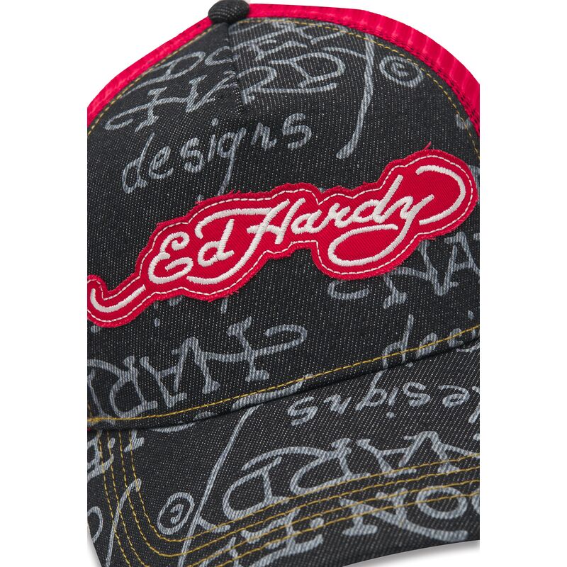 kasketter-buet-sort-snapback-don-denim-af-ed-hardy