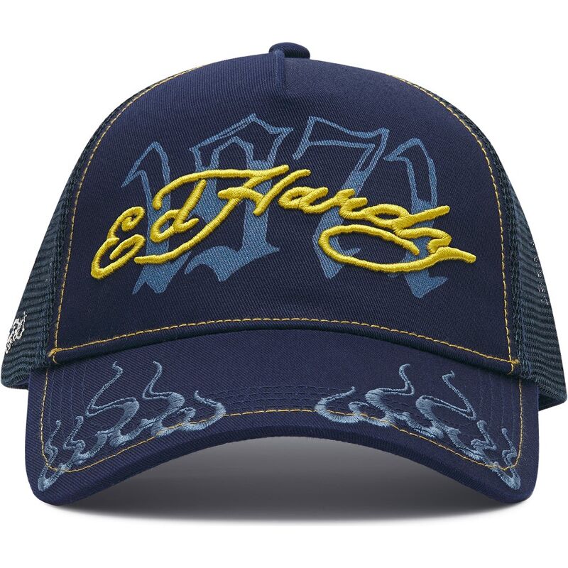 kasketter-buet-marinebla-snapback-1971-af-ed-hardy