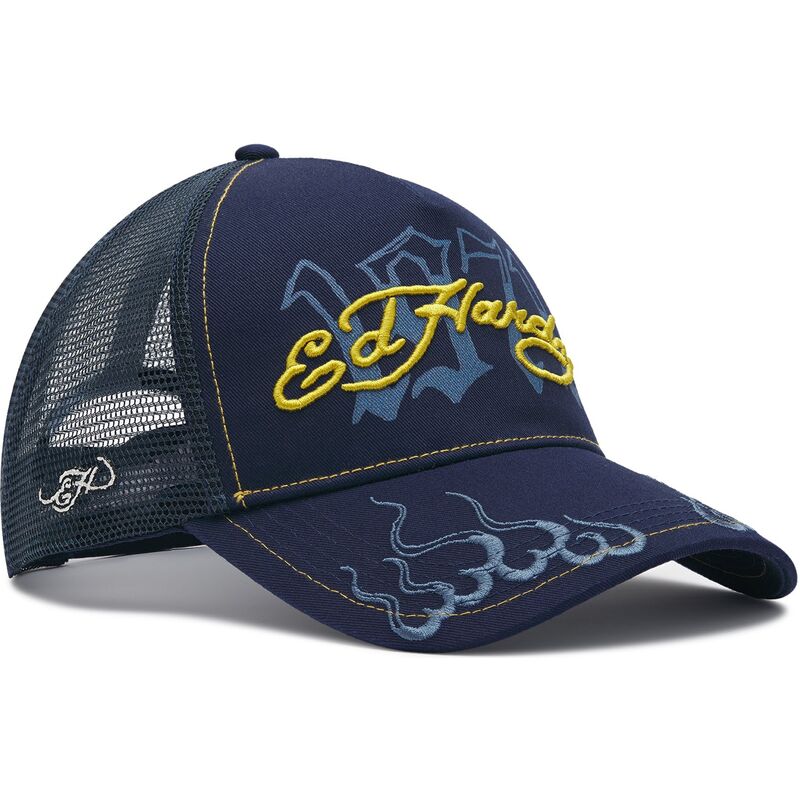 kasketter-buet-marinebla-snapback-1971-af-ed-hardy