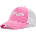 kasketter-buet-lyserod-snapback-embroidery-applique-cord-af-ed-hardy