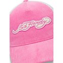 kasketter-buet-lyserod-snapback-embroidery-applique-cord-af-ed-hardy