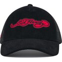 kasketter-buet-sort-snapback-embroidery-applique-cord-af-ed-hardy