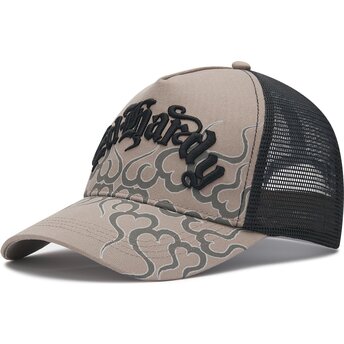 Kasketter buet grå snapback Flaming af Ed Hardy
