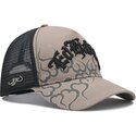 kasketter-buet-gra-snapback-flaming-af-ed-hardy