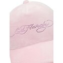 kasketter-buet-lyserod-snapback-diamante-velour-af-ed-hardy