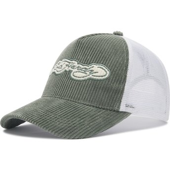Kasketter buet grøn snapback Embroidery Applique Cord af Ed Hardy