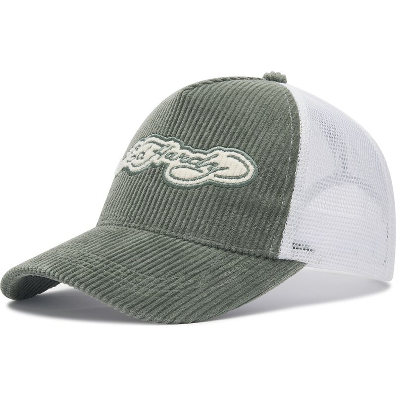 kasketter-buet-gron-snapback-embroidery-applique-cord-af-ed-hardy